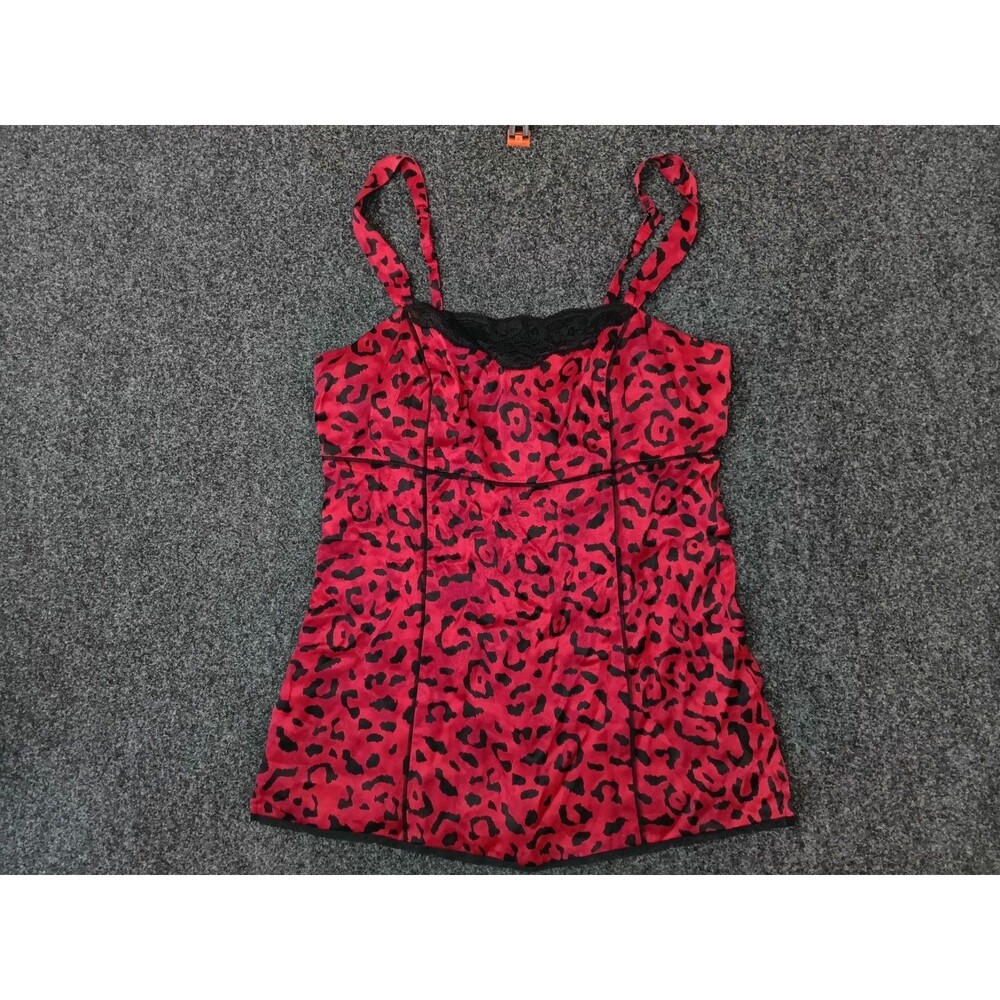 White House Black Market Cami Top Red Jaguar Animal Print Size: xs